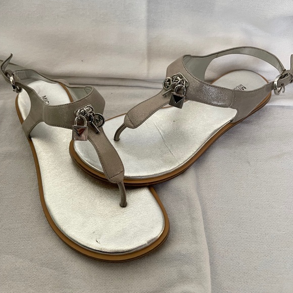 Silver Michael Kors Sandals - Picture 1 of 2